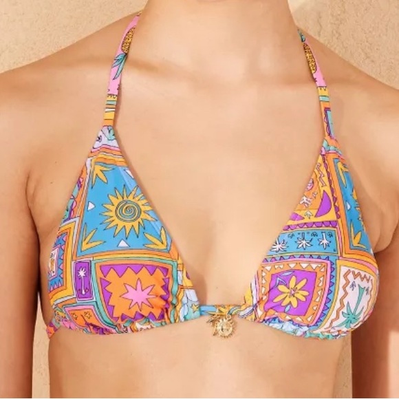 New Wild fable Women’s Colorful String Bikini Triangle Bikini top Size Medium - Picture 1 of 11